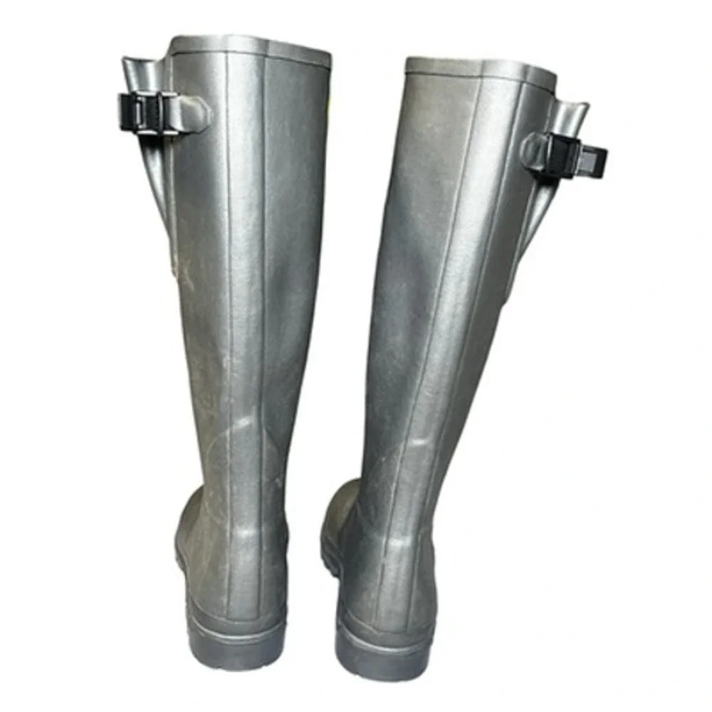 Le Chameau Neoprene Lined Rubber Hunting Rain Boots EU 41 Green Gray Morocco